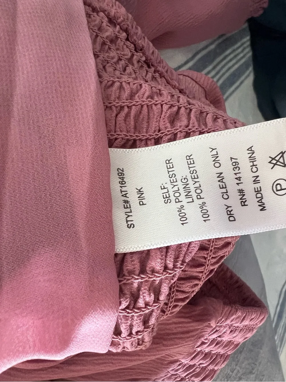 ASTR the Label Ruched Long Sleeve Blouse Size Small Mauve Romantic